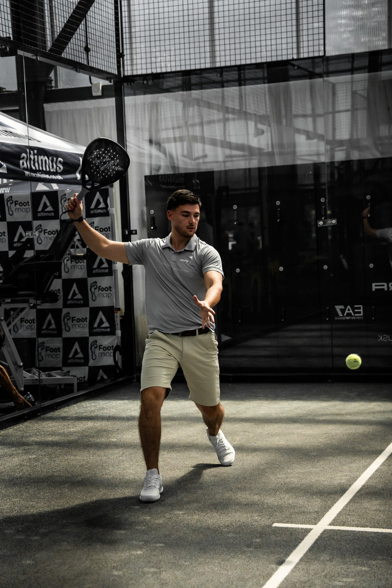 12k Padel Midnight Black racket on court, photographed during the Find Padel UK review