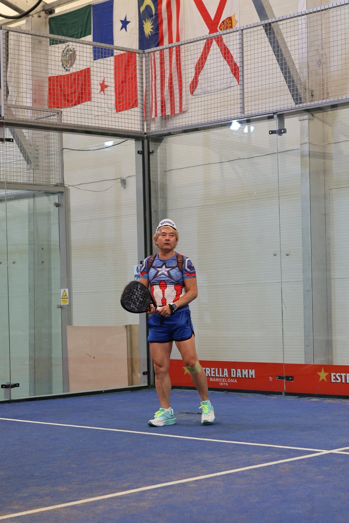 12k Padel racket on court, photographed during the Find Padel UK review