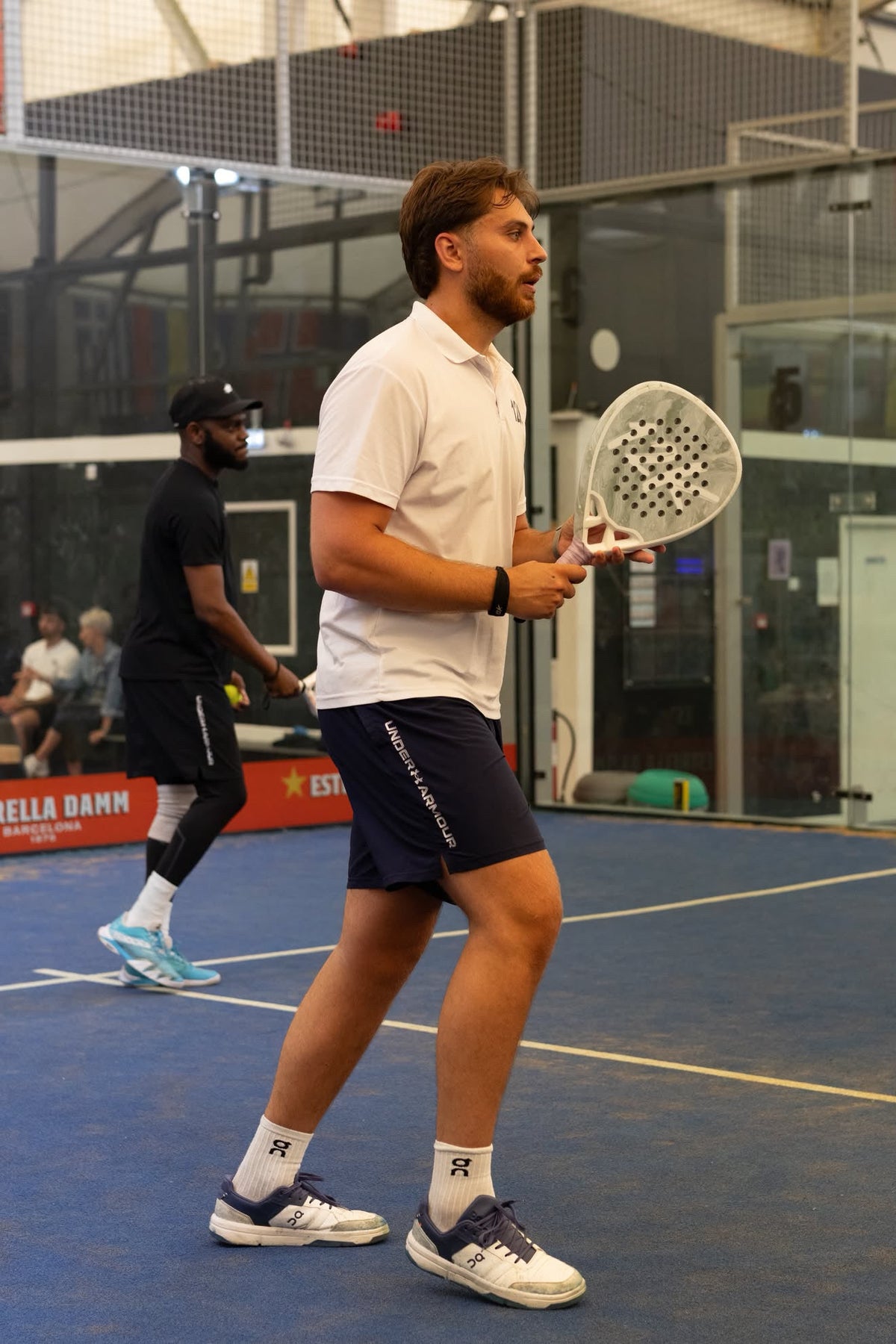 12k Padel racket on court, photographed during the Find Padel UK review