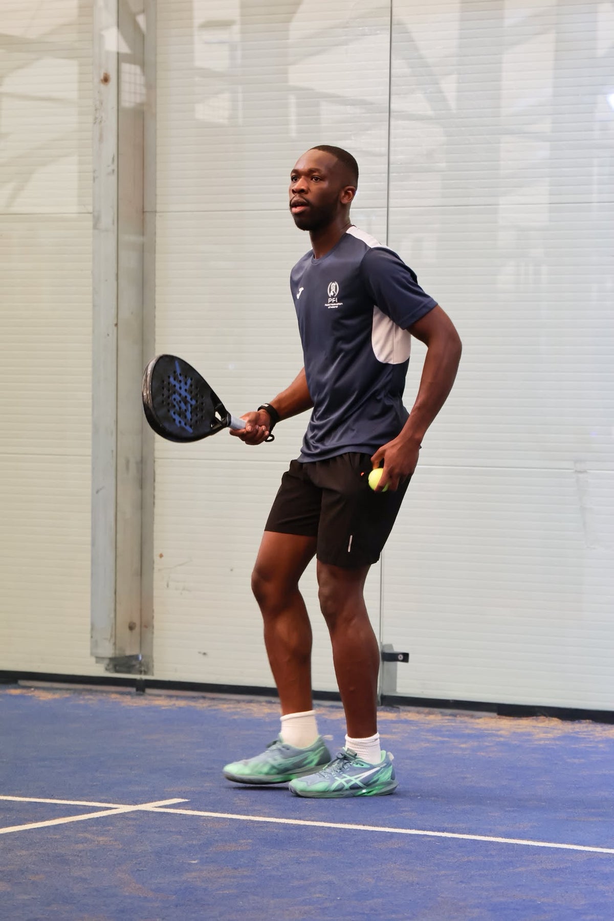 12k Padel racket on court, photographed during the Find Padel UK review
