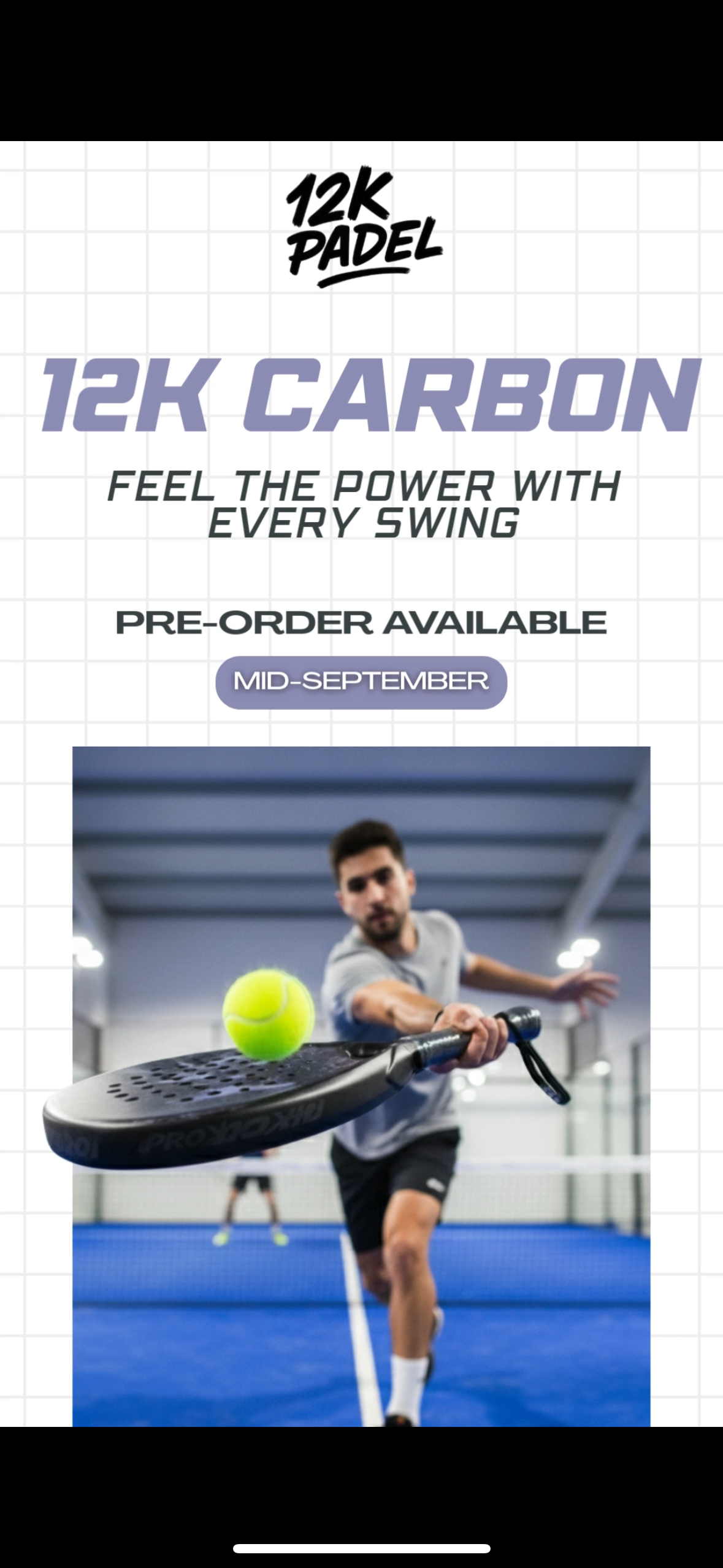 Two padel players during a mixed doubles match