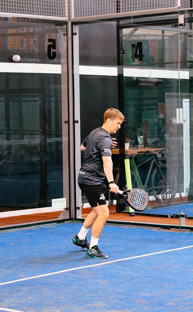 12k Padel racket on court, photographed during the Find Padel UK review