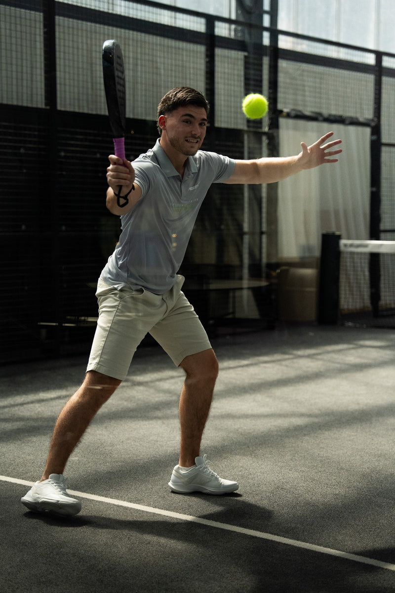 12k Padel Midnight Black racket on court, photographed during the Find Padel UK review