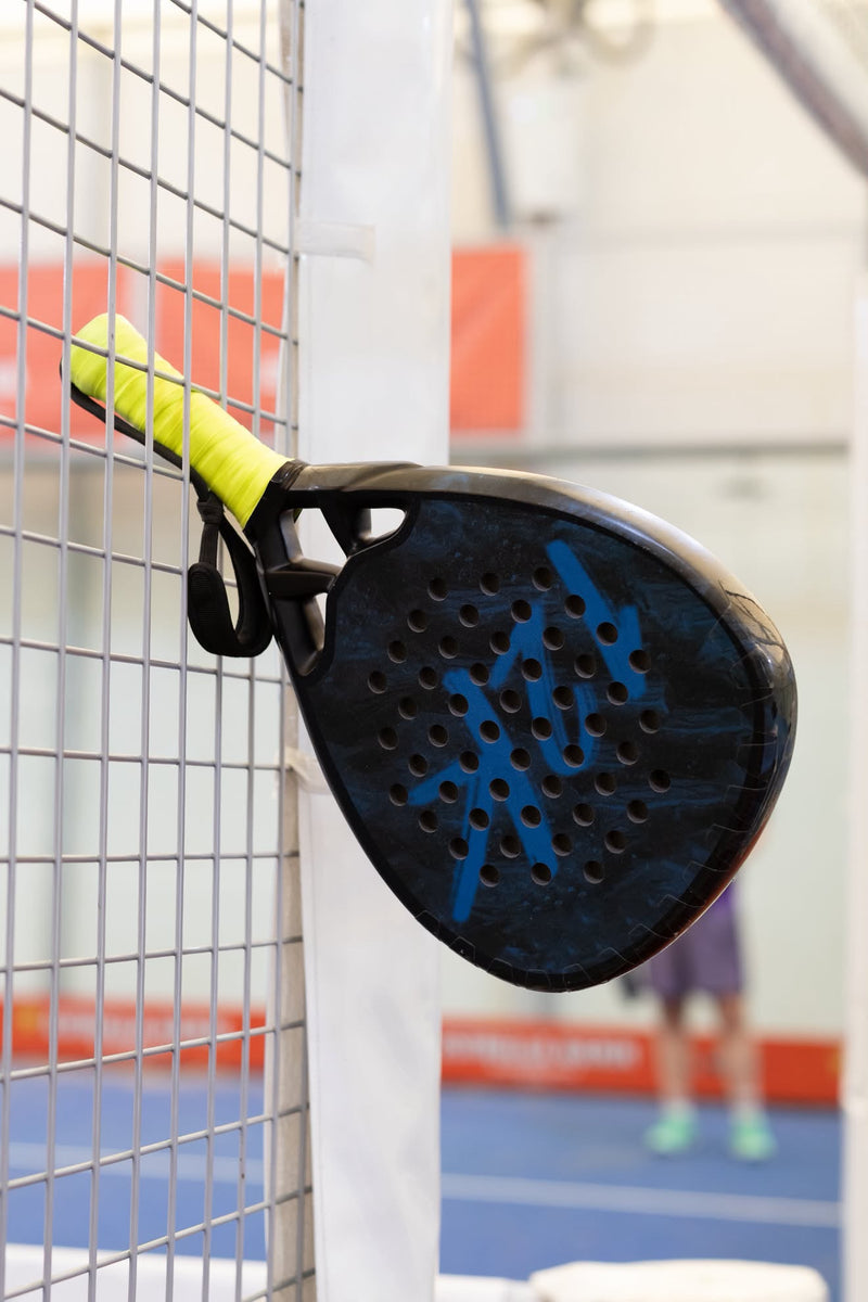 12k Padel racket on court, photographed during the Find Padel UK review