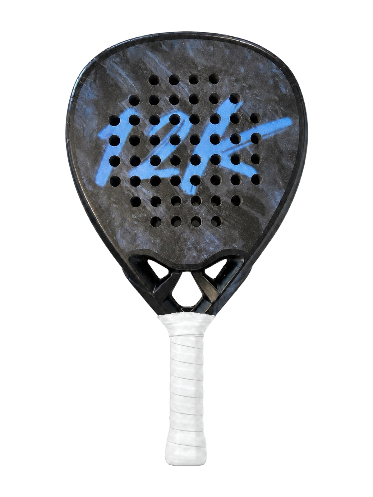 12K Padel racket, Shark Blue, white grip